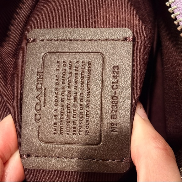 Coach Mini Darcie Carryall Purple Floral Women's Bag new with tag leather - Picture 9 of 10